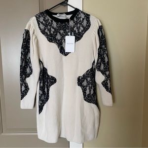 Valentino Ivory Wool Mini Dress Size S